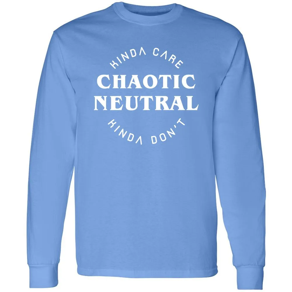 Chaotic Neutral Long Sleeve T-Shirt - Carolina Blue - 12