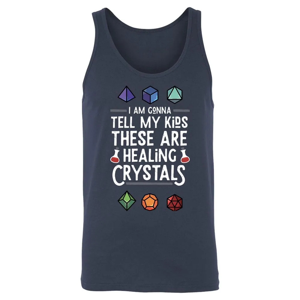 Healing Crystals Unisex Jersey Tank - Navy - 2