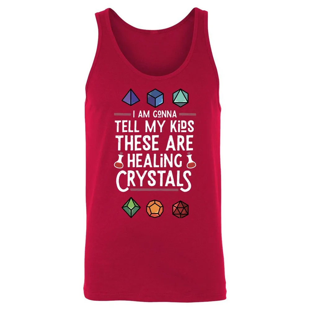 Healing Crystals Unisex Jersey Tank - Red - 11