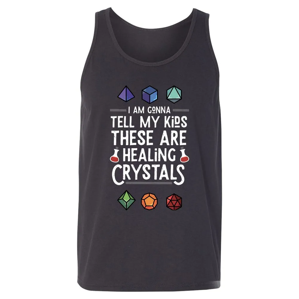 Healing Crystals Unisex Jersey Tank - Dark Grey - 7