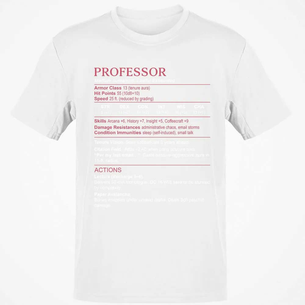 Professor Stats Classic Unisex T-Shirt - White - 12