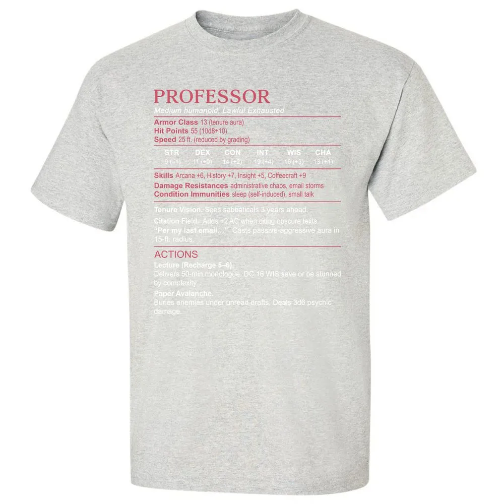 Professor Stats Classic Unisex T-Shirt - Ash - 2