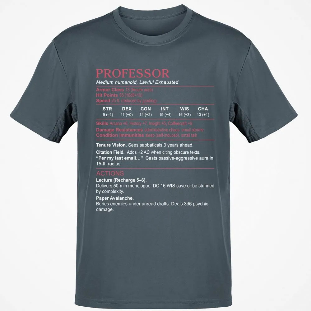 Professor Stats Classic Unisex T-Shirt - Charcoal - 3
