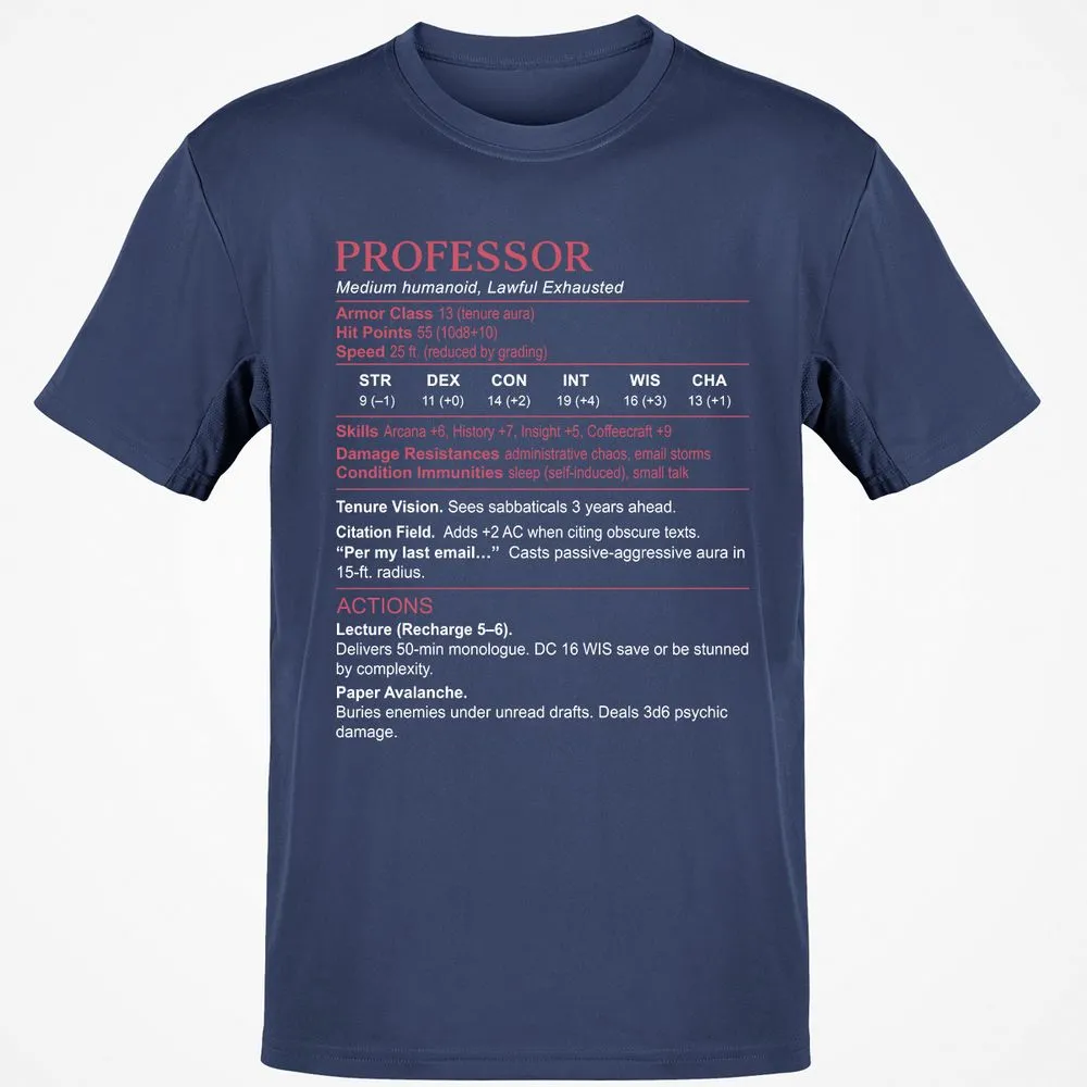 Professor Stats Classic Unisex T-Shirt - Navy - 7