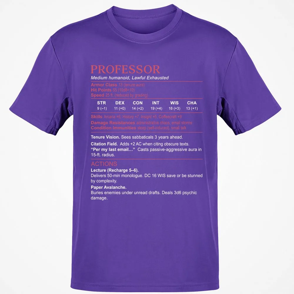 Professor Stats Classic Unisex T-Shirt - Purple - 9