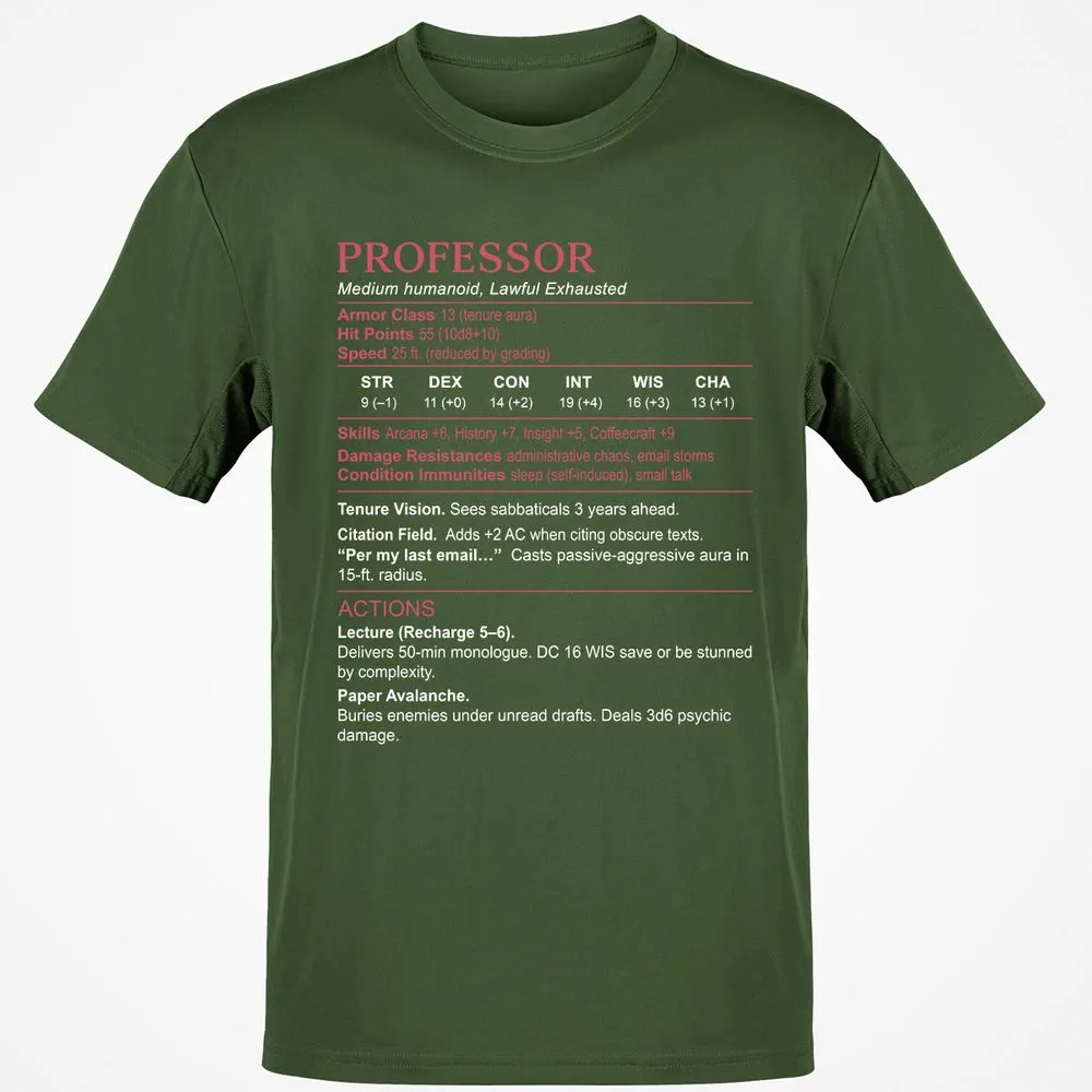 Professor Stats Classic Unisex T-Shirt - Military Green - 6