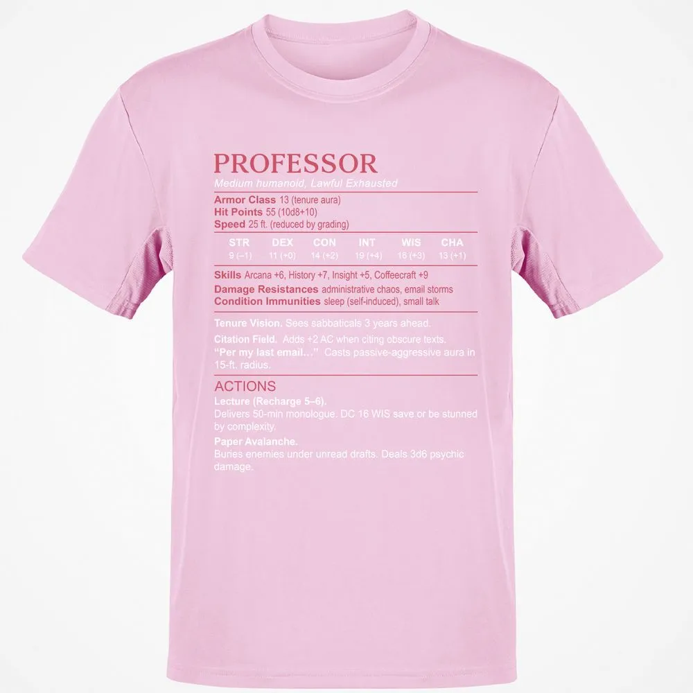 Professor Stats Classic Unisex T-Shirt - Light Pink - 5