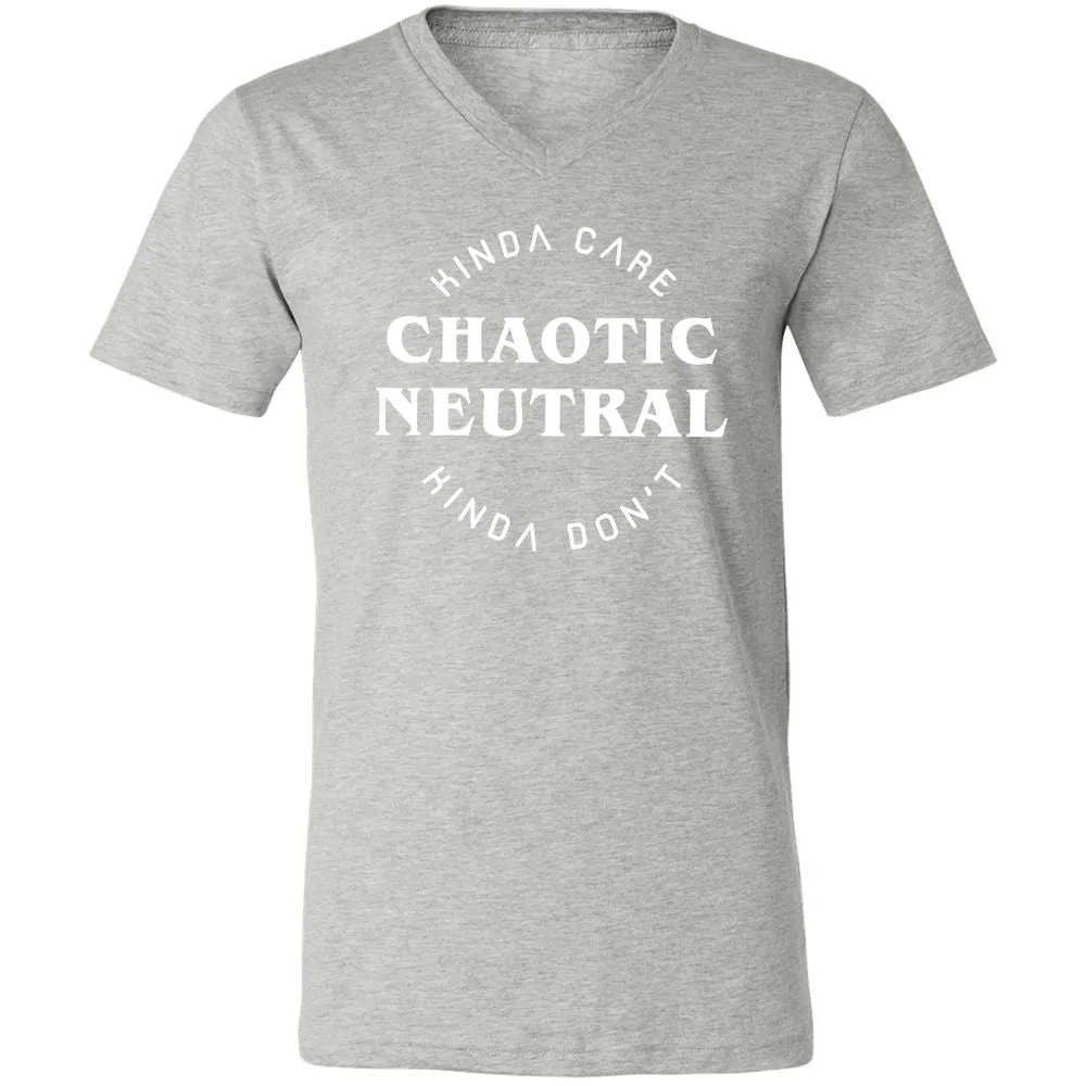 Chaotic Neutral Unisex V-Neck T-Shirt - Athletic Heather - 7