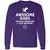 Awesome Dads Slay Dragons Long Sleeve T-Shirt - Purple - 13