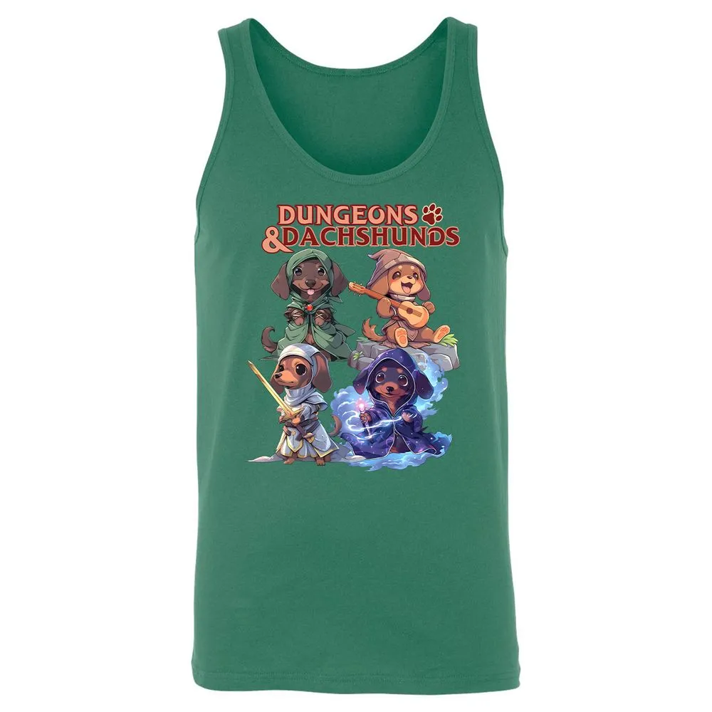Dungeons & Dachshunds Unisex Jersey Tank - Kelly - 9