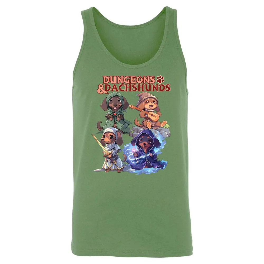 Dungeons & Dachshunds Unisex Jersey Tank - Leaf - 10