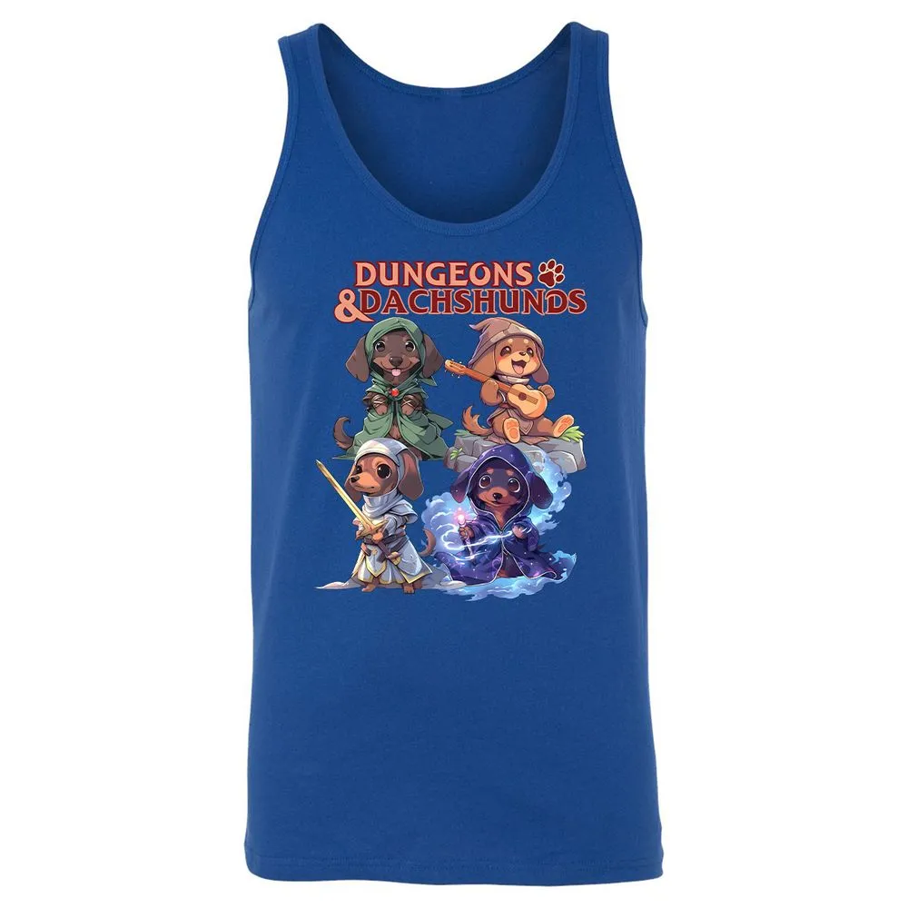 Dungeons & Dachshunds Unisex Jersey Tank - True Royal - 13