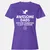 Awesome Dads Slay Dragons Women's T-Shirt - Purple - 12