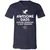 Awesome Dads Slay Dragons Unisex V-Neck T-Shirt - Navy - 2