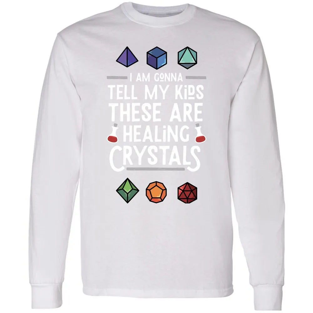 Healing Crystals Long Sleeve T-Shirt - White - 5