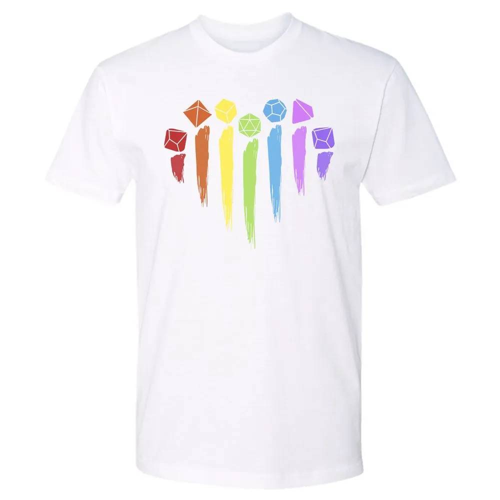 Dice Rainbow Heart Shape - White - 4
