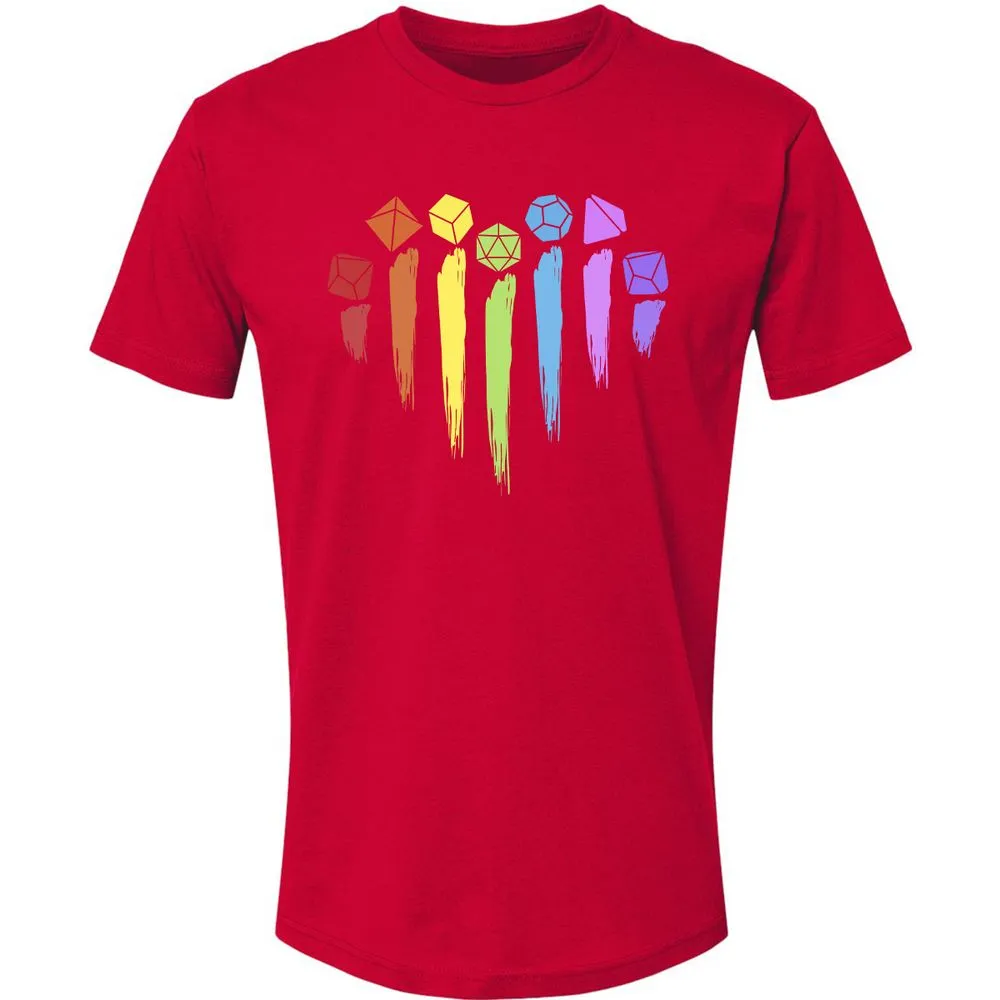 Dice Rainbow Heart Shape - Red - 6