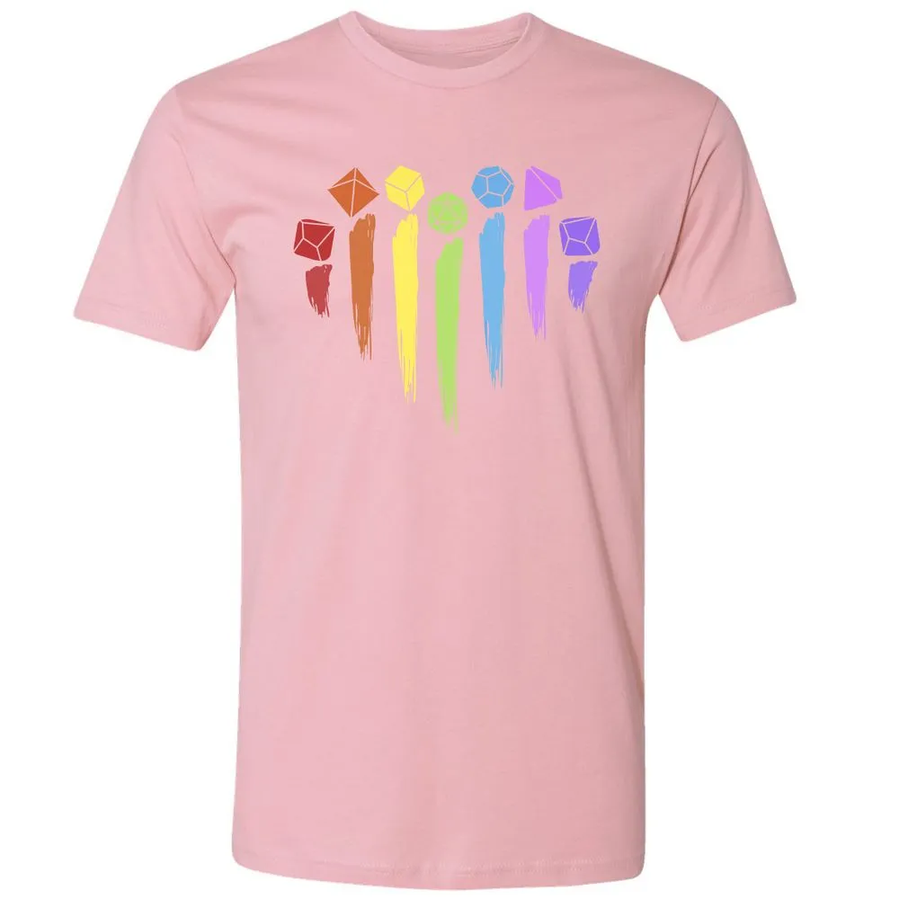 Dice Rainbow Heart Shape - Light Pink - 3