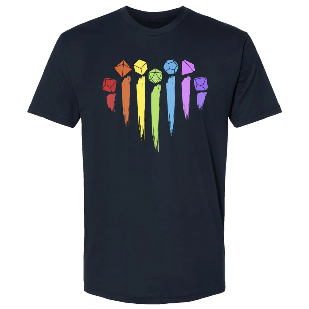 Dice Rainbow Heart Shape - Midnight Navy - 2