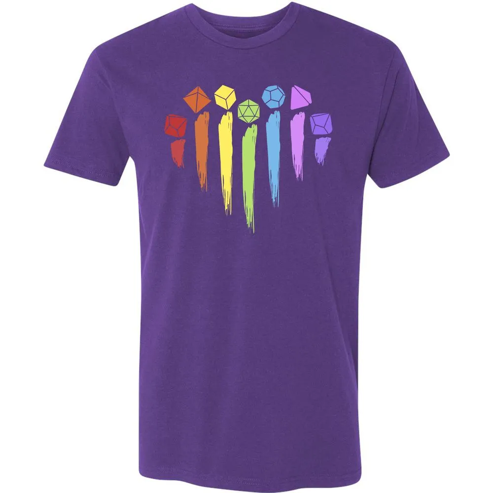 Dice Rainbow Heart Shape - Purple Rush - 7