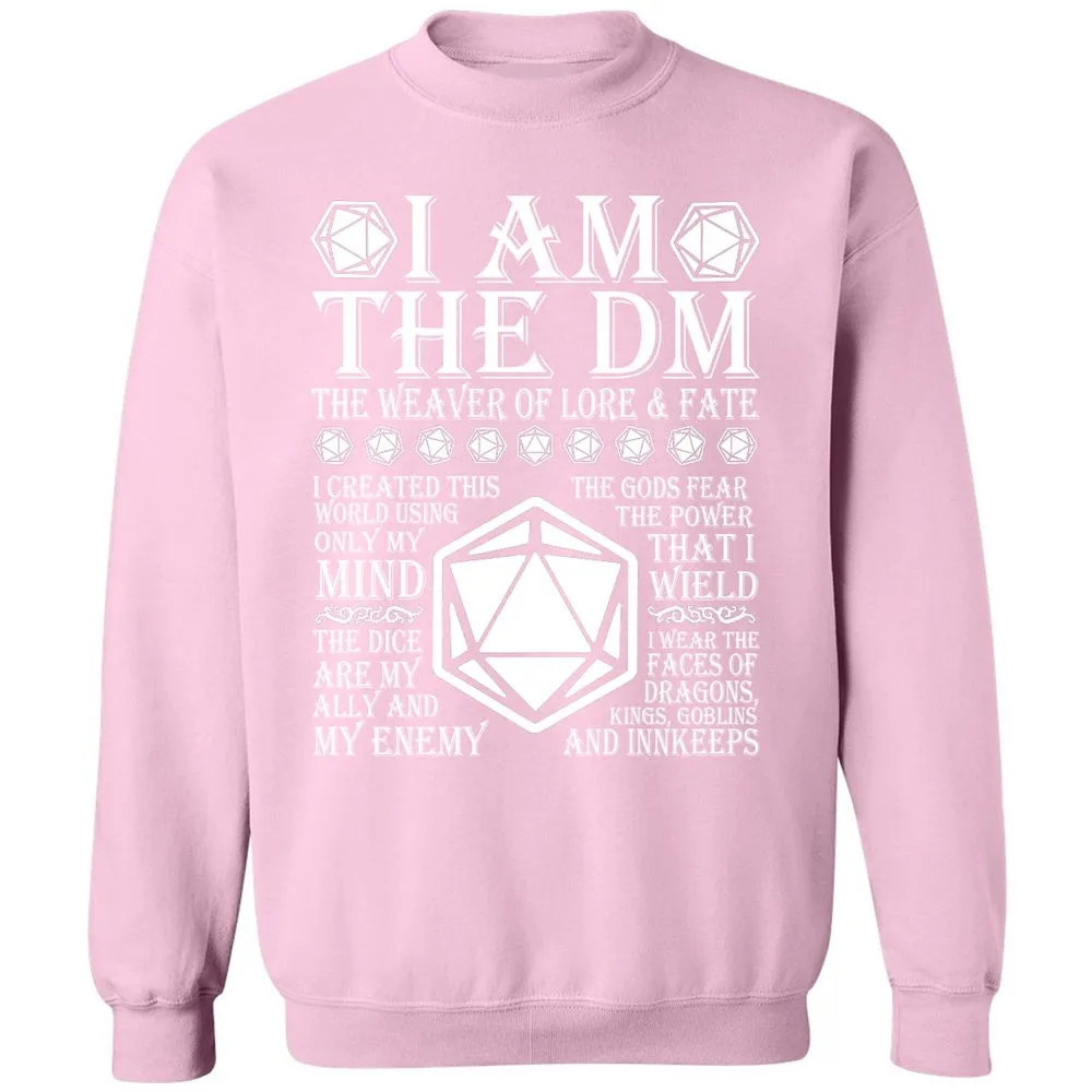 I Am The DM The Weaver Of Lore And Fate Classic Unisex Sweatshirt - Light Pink - 3
