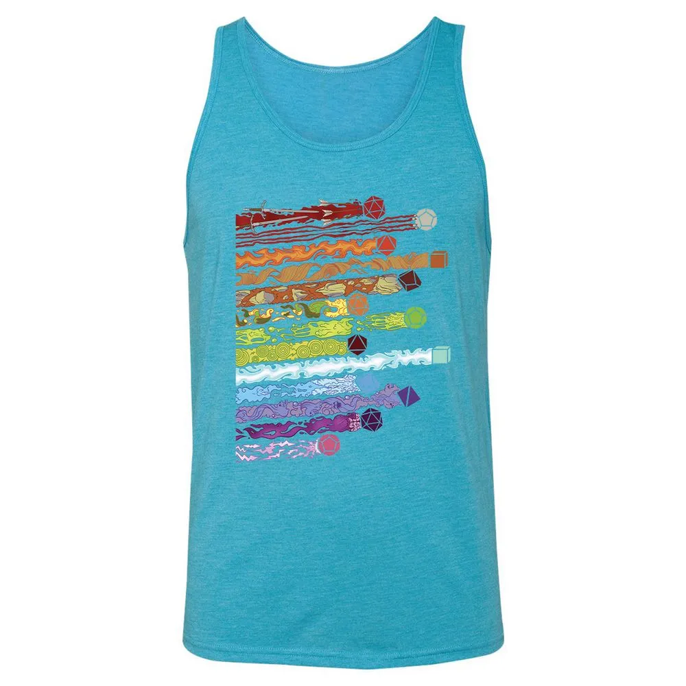 Damage Dices Unisex Jersey Tank - Aqua Triblend - 3