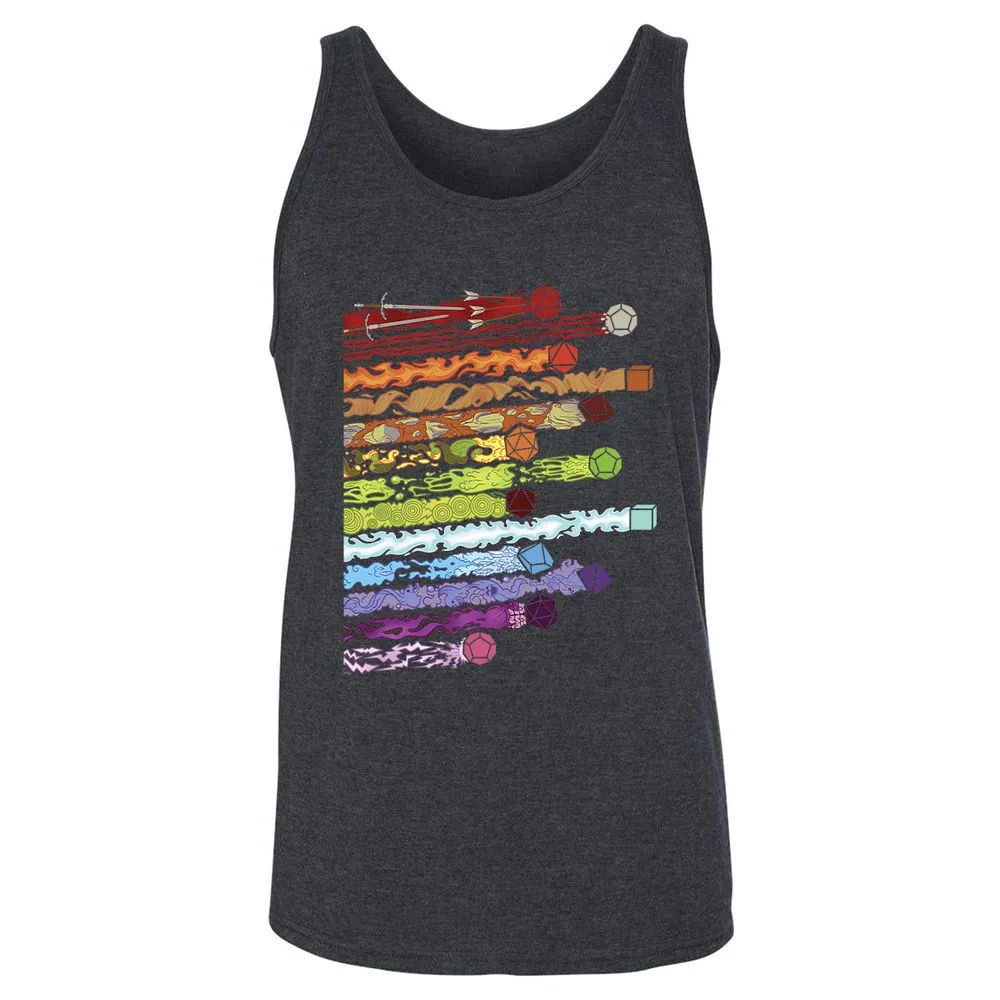 Damage Dices Unisex Jersey Tank - Dark Grey Heather - 6