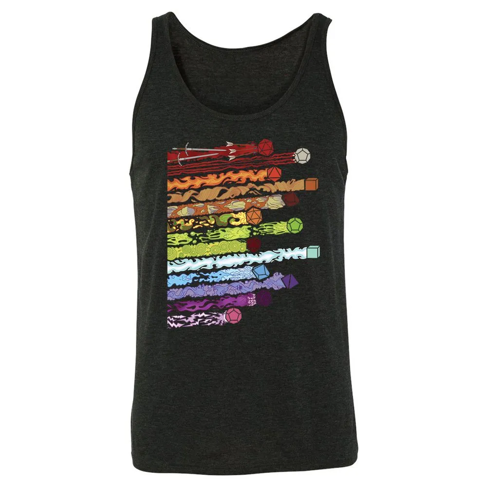 Damage Dices Unisex Jersey Tank - Charcoal Black Triblend - 5