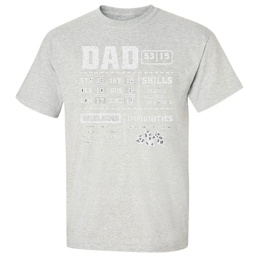 Dad Stat Block 2 Classic Unisex T-Shirt - Ash - 2