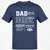Dad Stat Block 2 Classic Unisex T-Shirt - Navy - 7