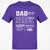 Dad Stat Block 2 Classic Unisex T-Shirt - Purple - 9