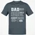 Dad Stat Block 2 Classic Unisex T-Shirt - Charcoal - 3