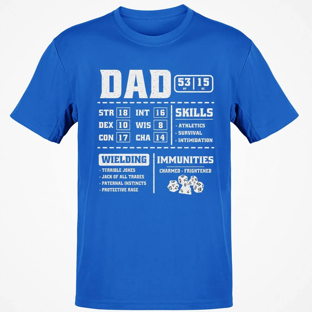 Dad Stat Block 2 Classic Unisex T-Shirt - Royal - 11