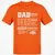 Dad Stat Block 2 Classic Unisex T-Shirt - Orange - 8