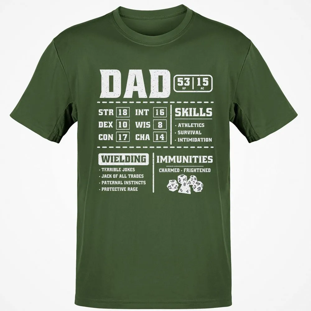 Dad Stat Block 2 Classic Unisex T-Shirt - Military Green - 6