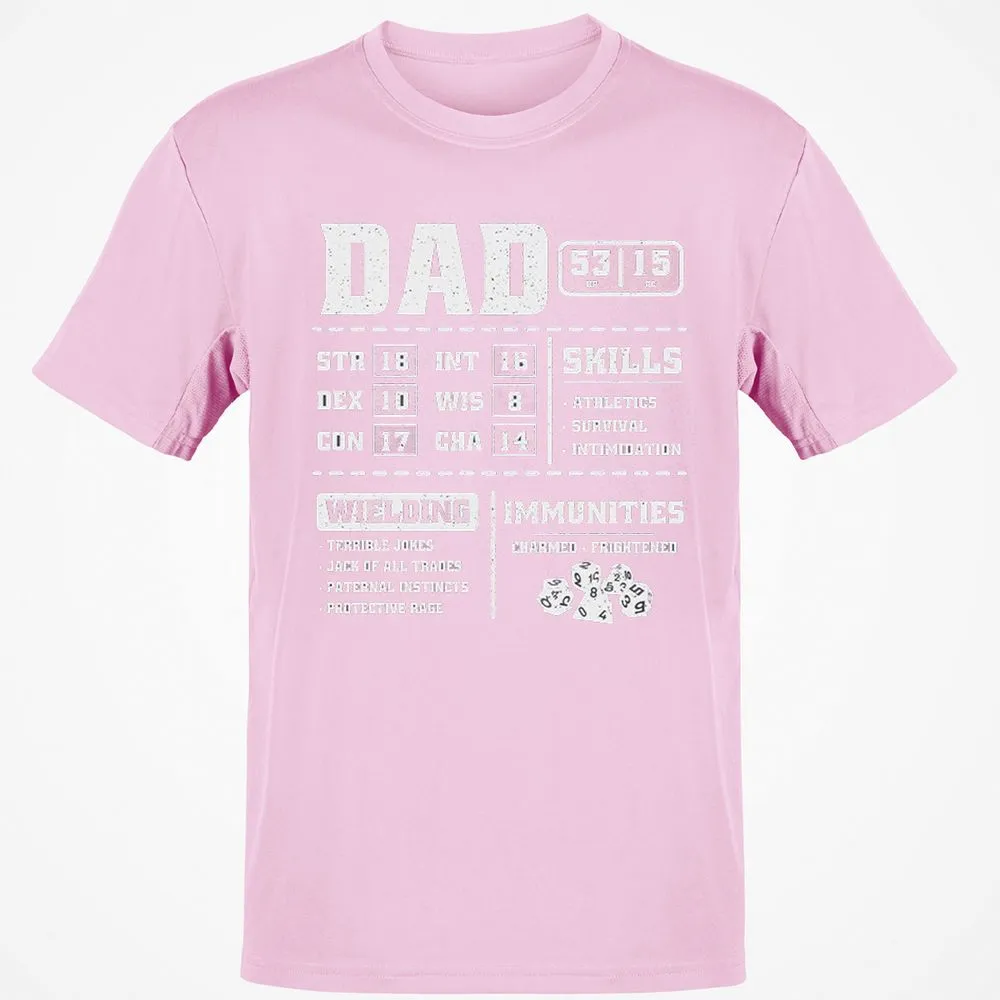 Dad Stat Block 2 Classic Unisex T-Shirt - Light Pink - 5