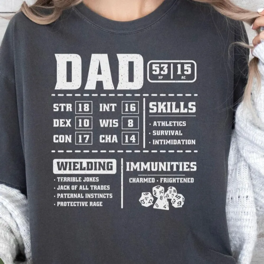 Dad Stat Block 2 Classic Unisex T-Shirt - 1
