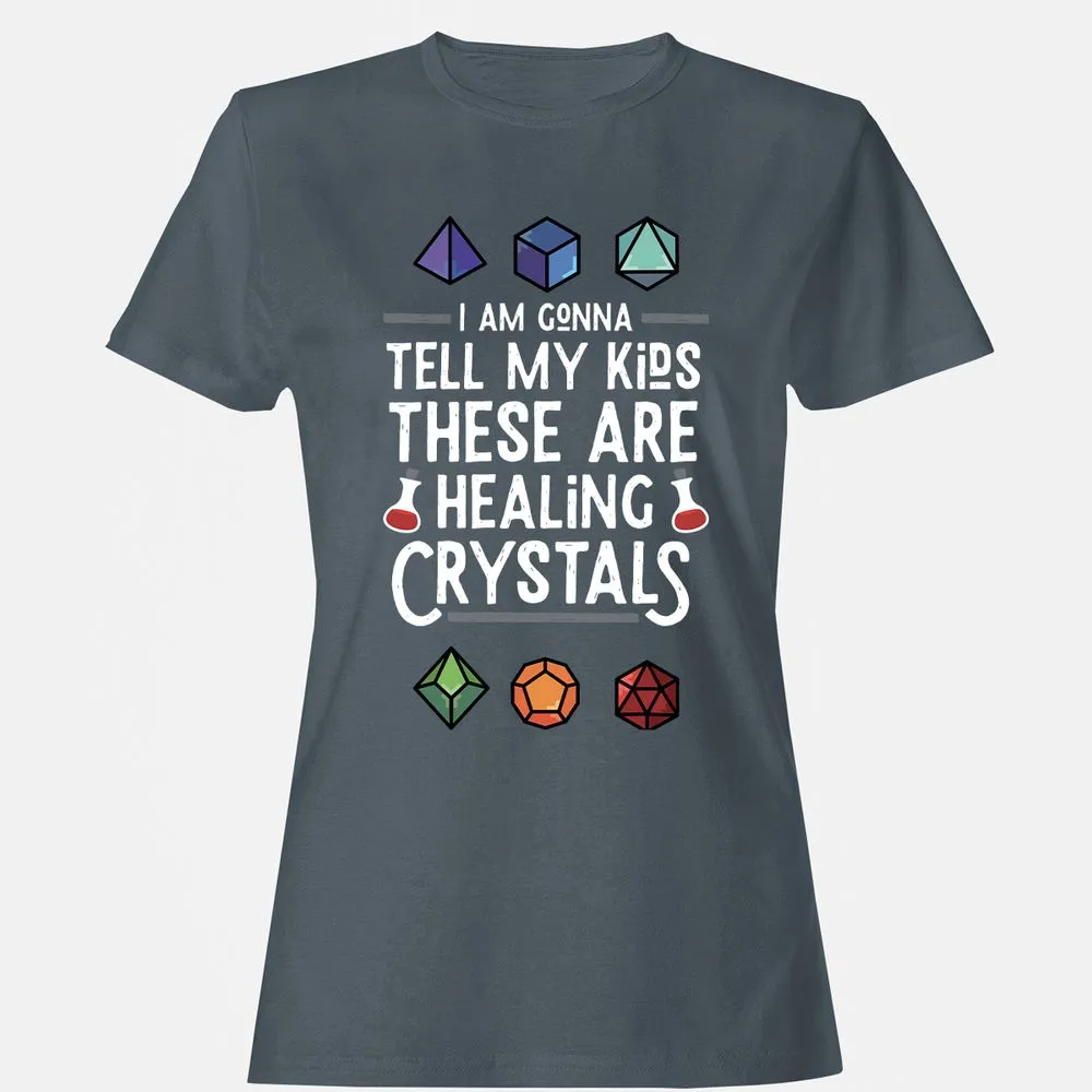 Healing Crystals Women's T-Shirt - Charcoal - 3