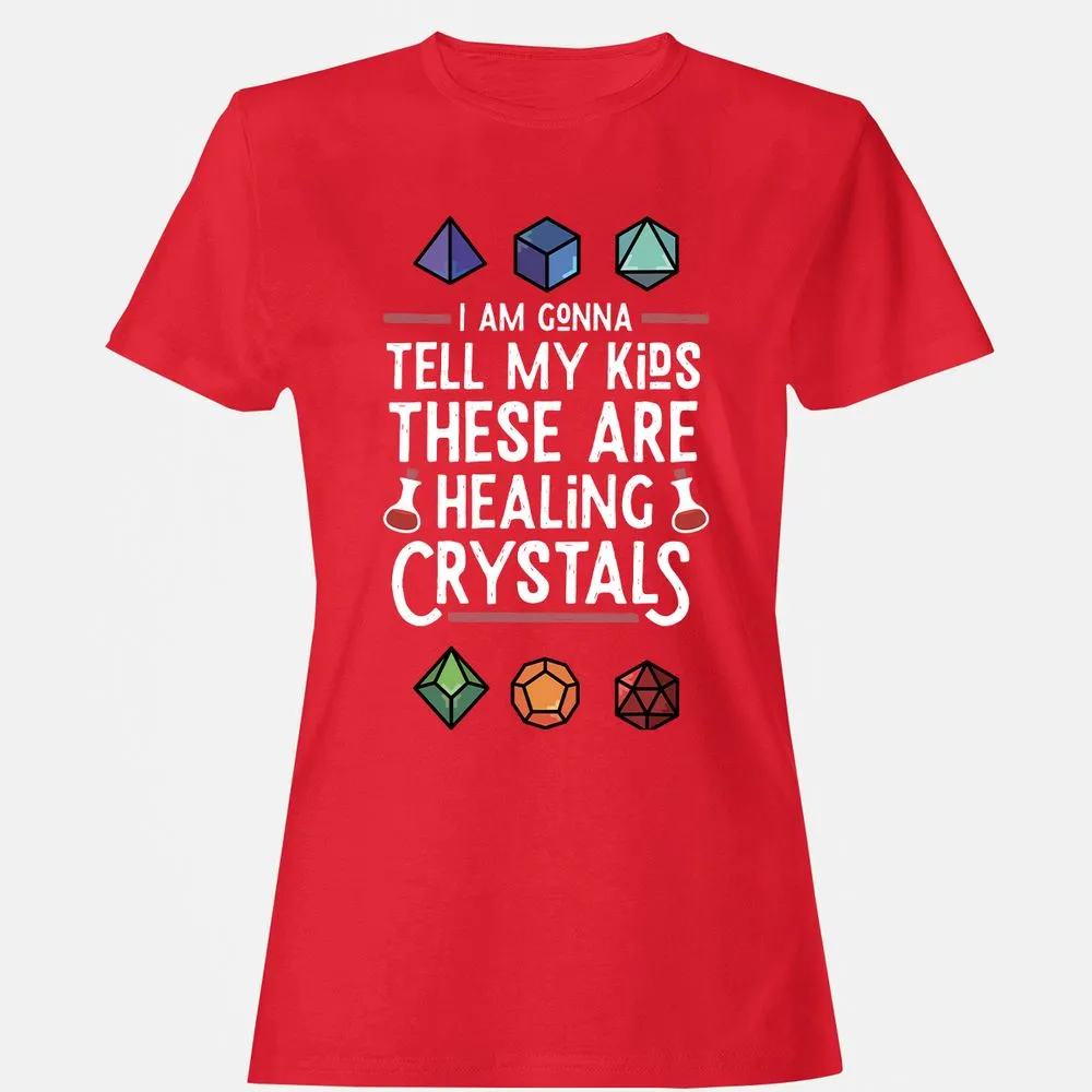 Healing Crystals Women's T-Shirt - Red - 13