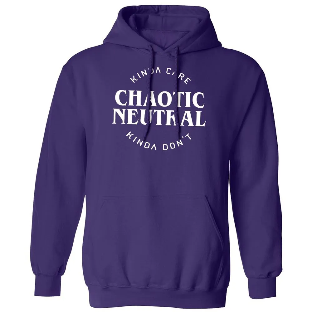 Chaotic Neutral Alignment Kinda Care Kinda Don't Classic Unisex Hoodie - Purple - 6
