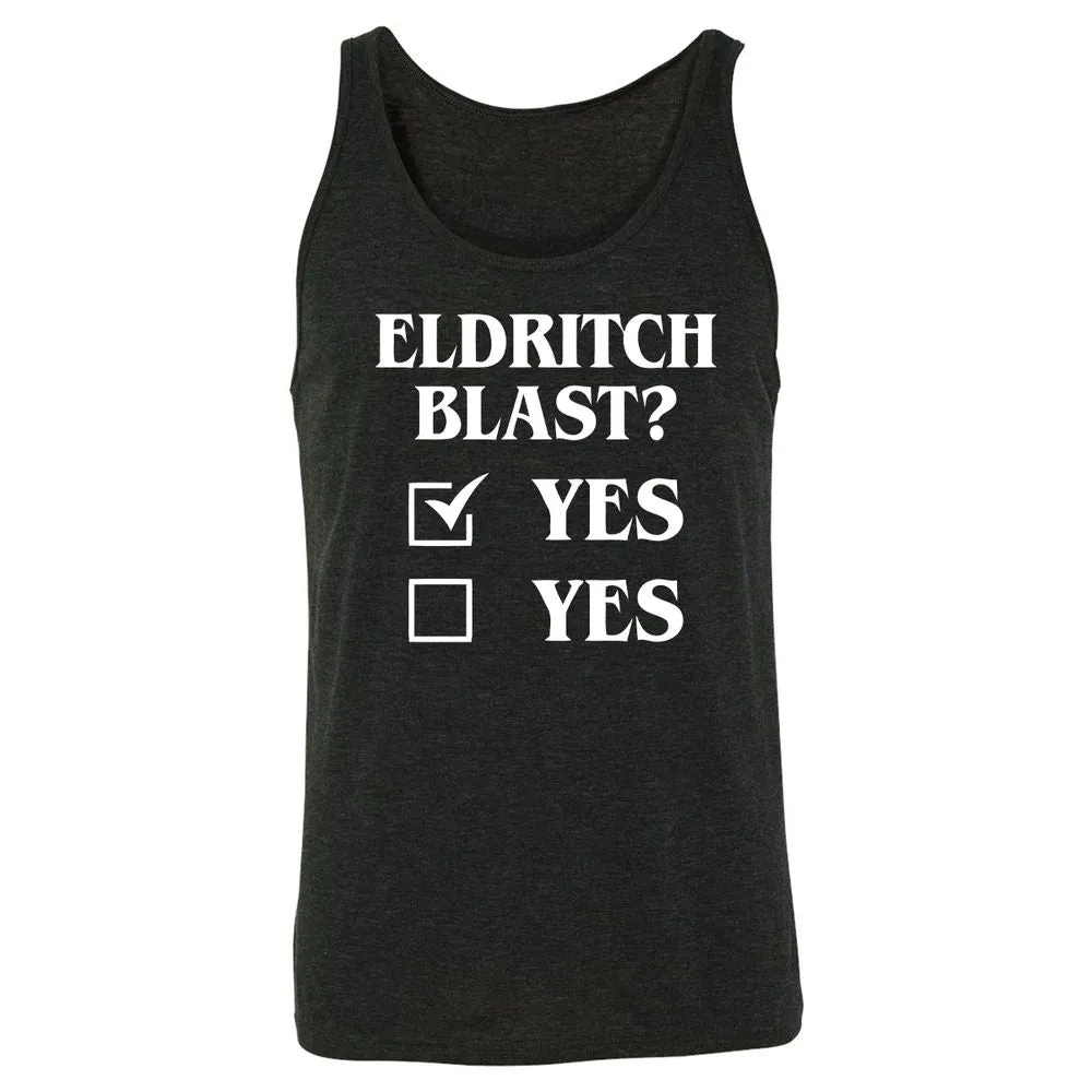 Eldritch Blast Yes Unisex Jersey Tank - Charcoal Black Triblend - 5