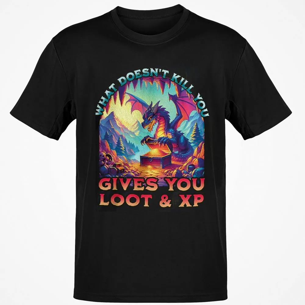 What Doesn't Kill You Give You Loot & XP Classic Unisex T-Shirt - Black - 1