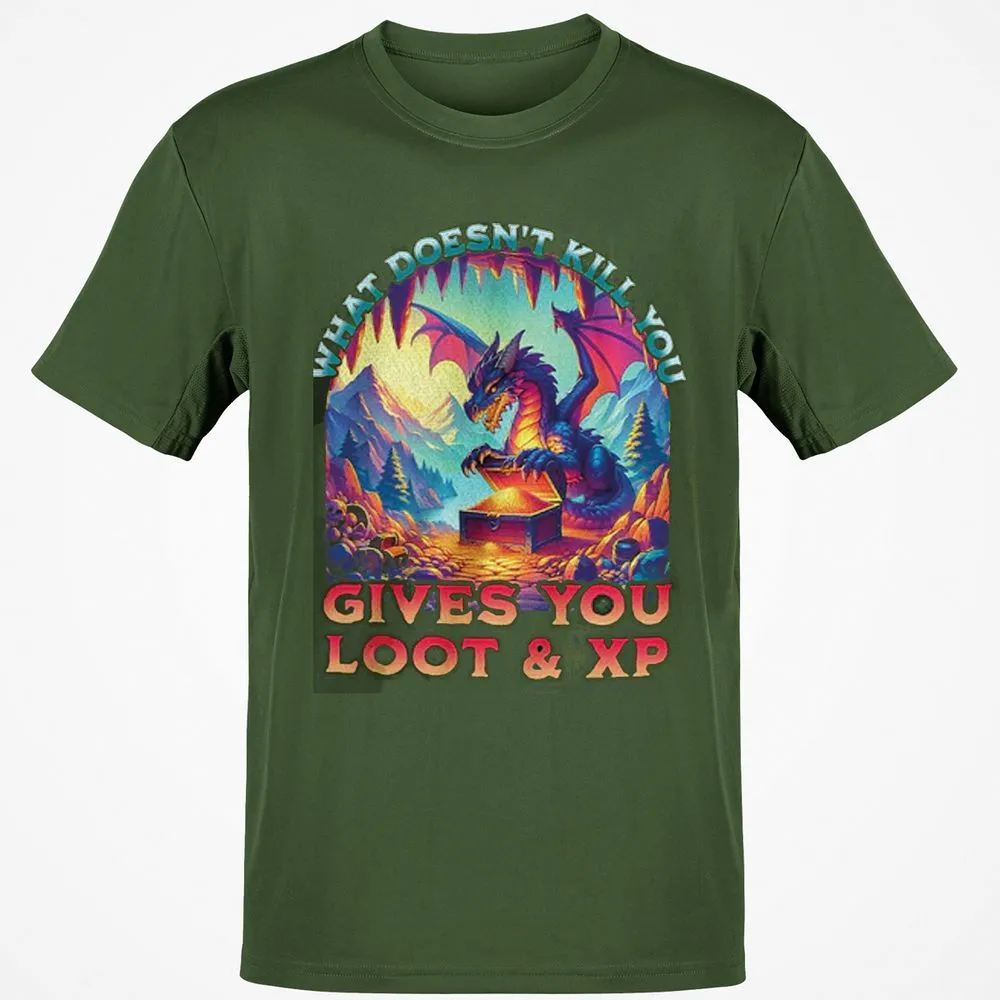 What Doesn't Kill You Give You Loot & XP Classic Unisex T-Shirt - Military Green - 6
