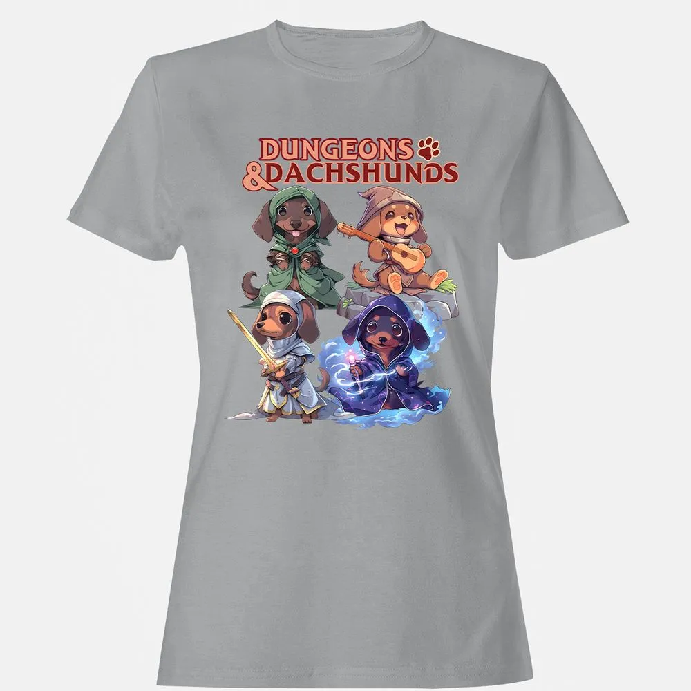 Dungeons & Dachshunds Women's T-Shirt - Sport Grey - 15