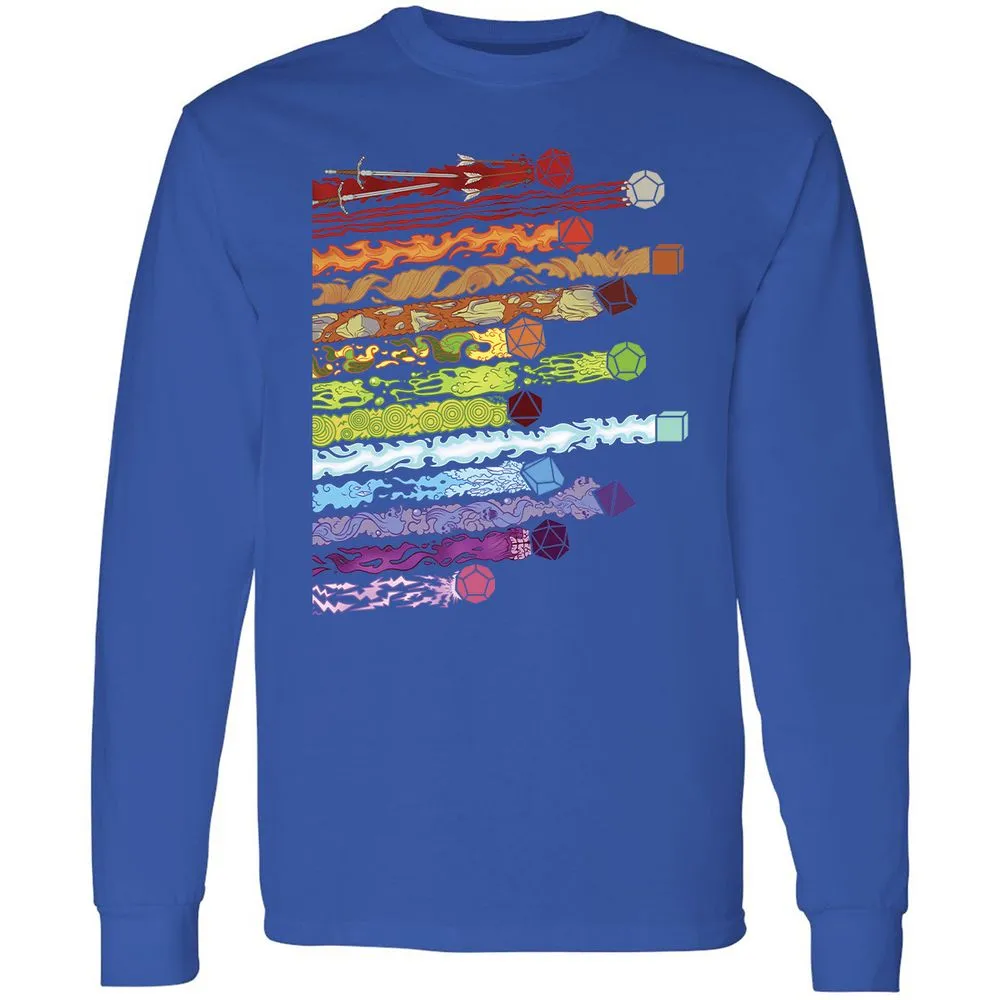 Damage Dices Long Sleeve T-Shirt - Royal - 8