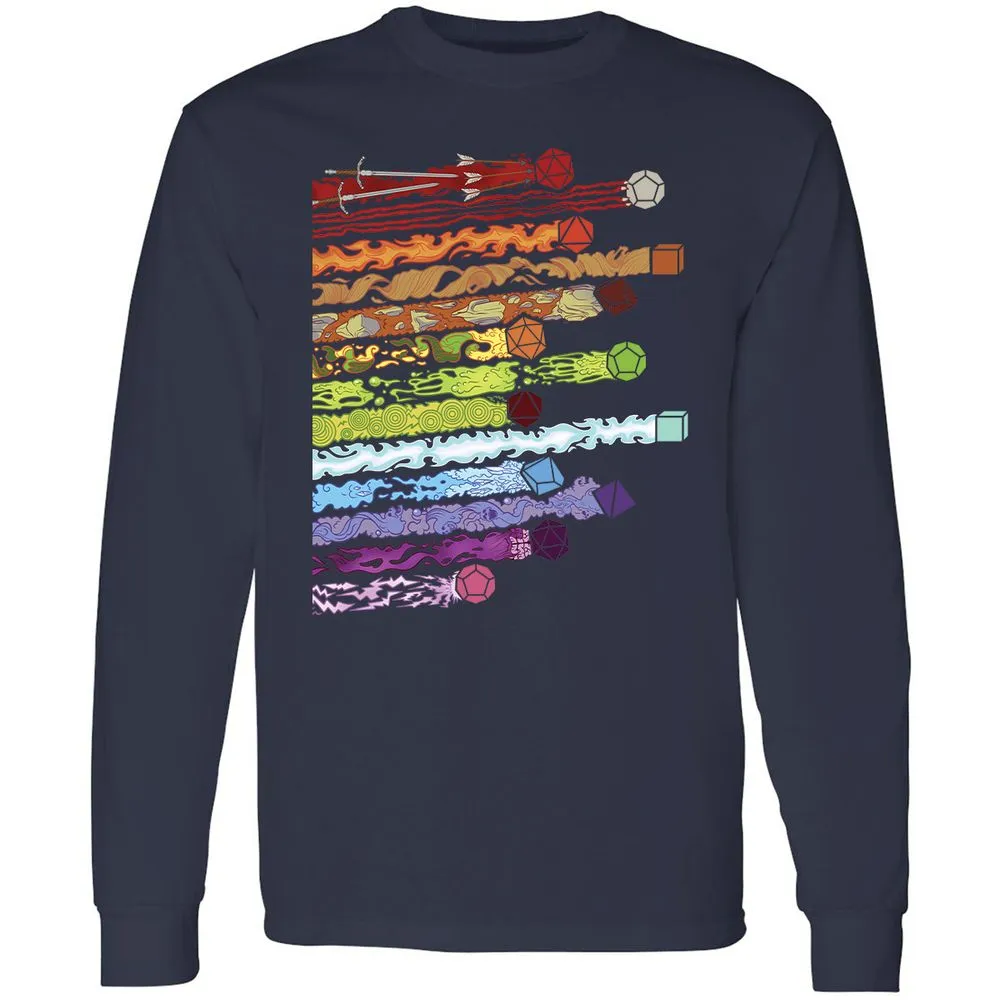 Damage Dices Long Sleeve T-Shirt - Navy - 2