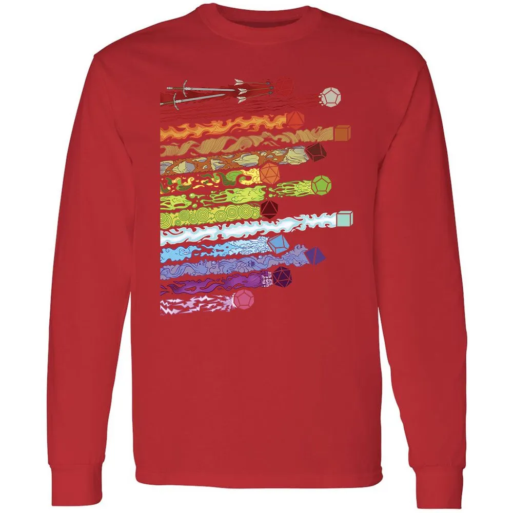 Damage Dices Long Sleeve T-Shirt - Red - 14