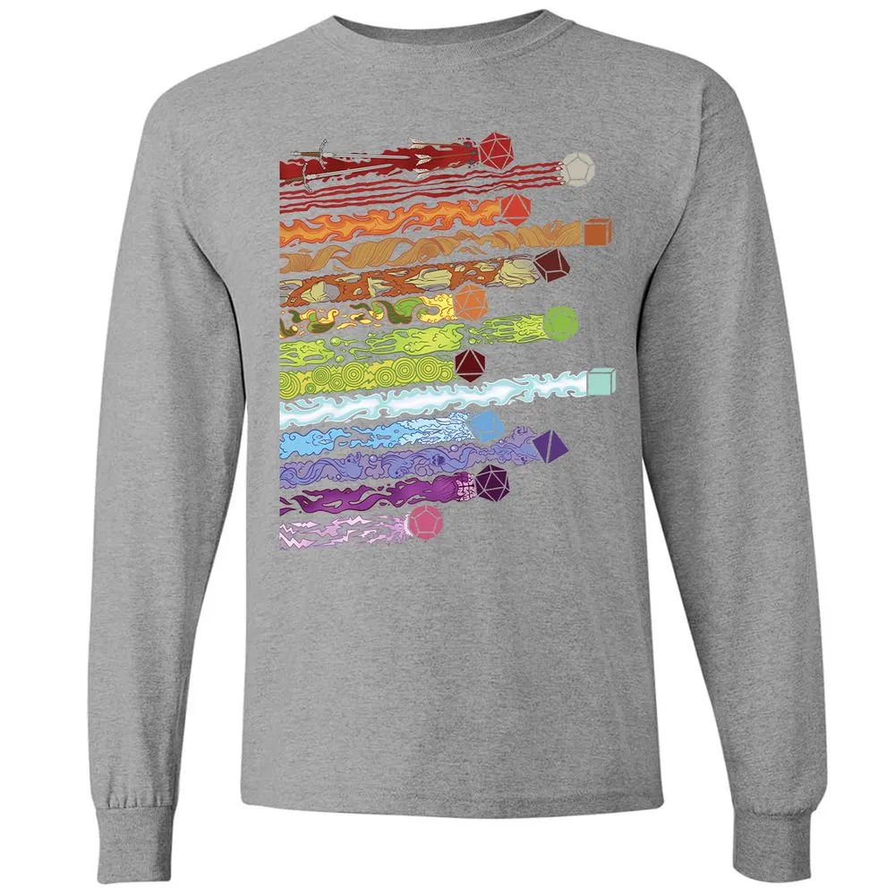 Damage Dices Long Sleeve T-Shirt - Graphite Heather - 6