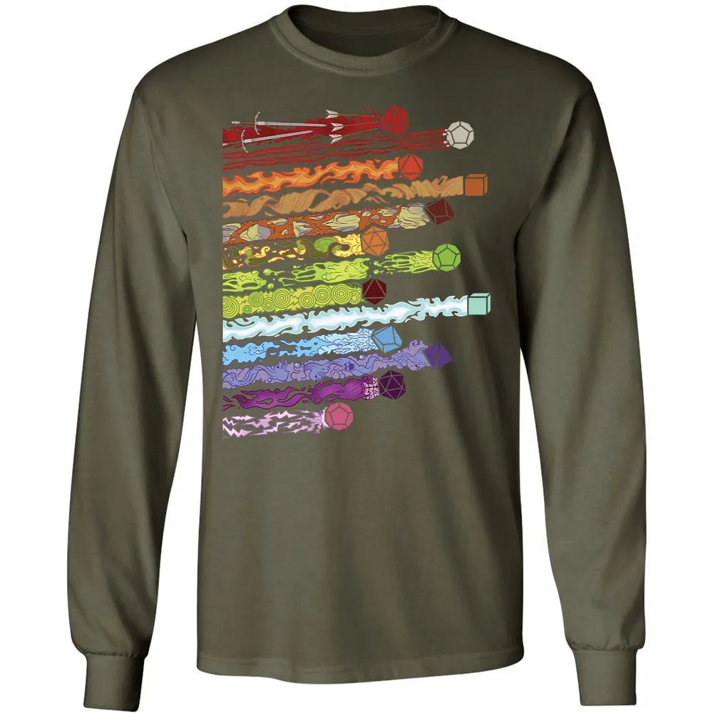 Damage Dices Long Sleeve T-Shirt - Military Green - 16