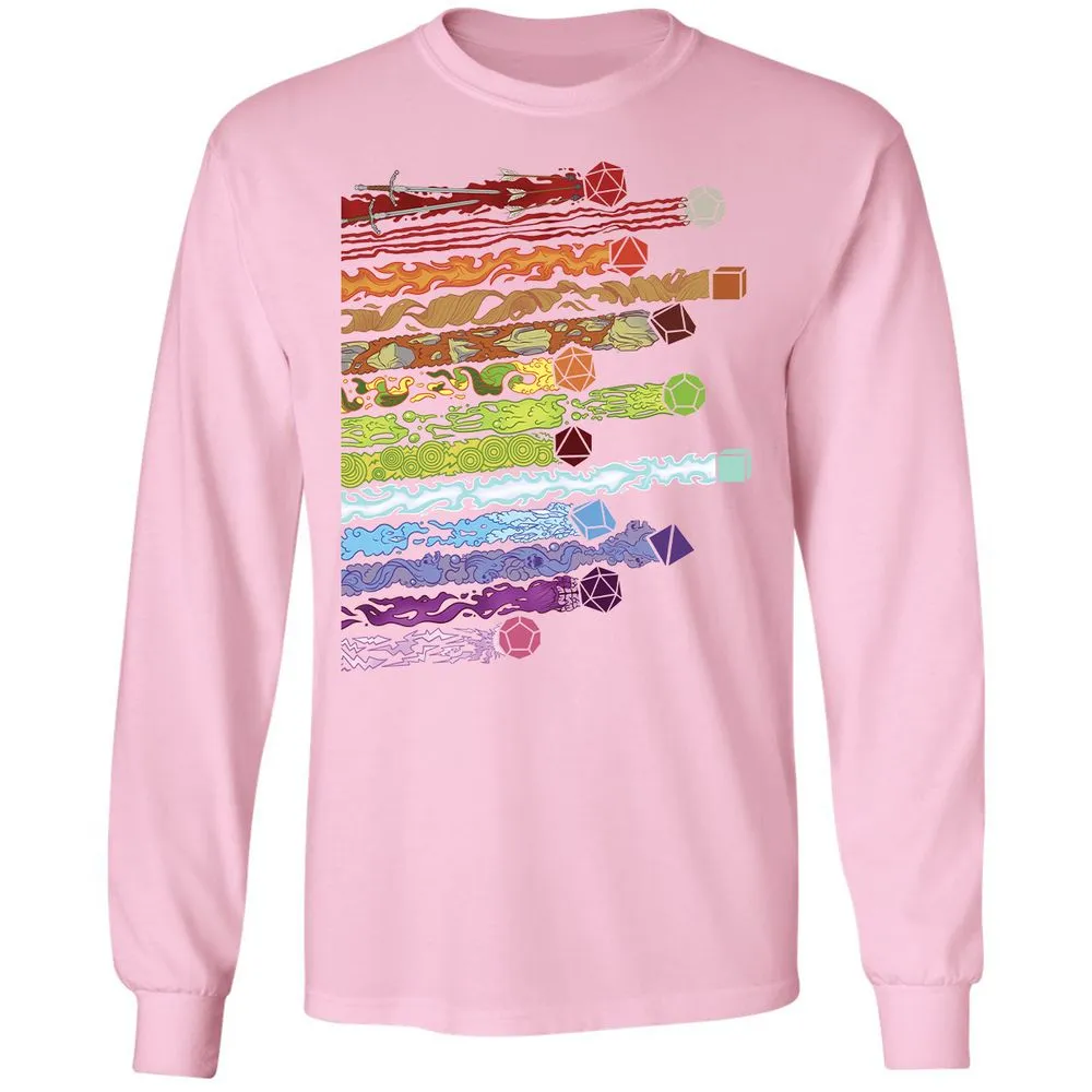Damage Dices Long Sleeve T-Shirt - Light Pink - 3